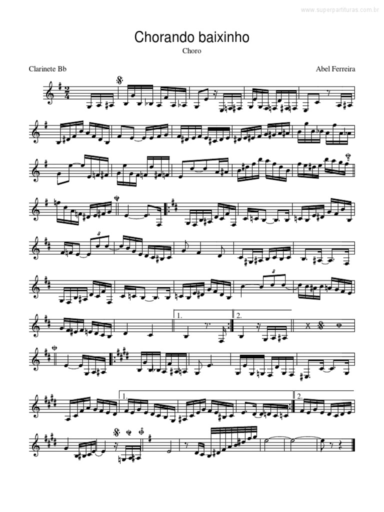 chorando baixinho clarinete